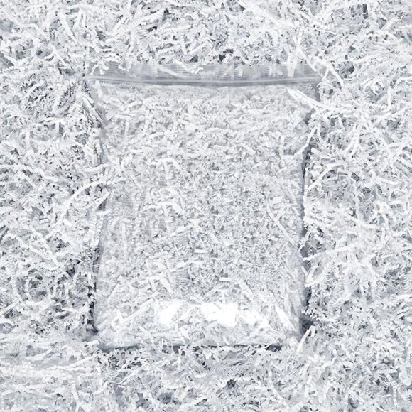⭐️ $10 -  CRINKLE CUT FILLER PAPER CRIMPED SHRED - SOLID WHITE - 1 LB - Picture 3 of 3